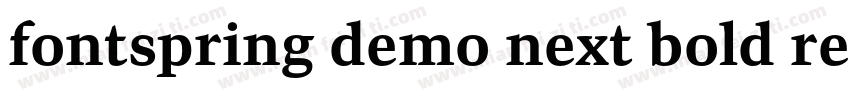 fontspring demo next bold regular字体转换